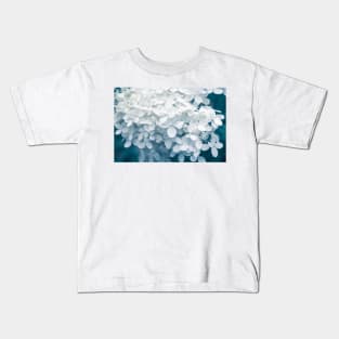 White Hydrangea Blossoms in Summer Garden Kids T-Shirt